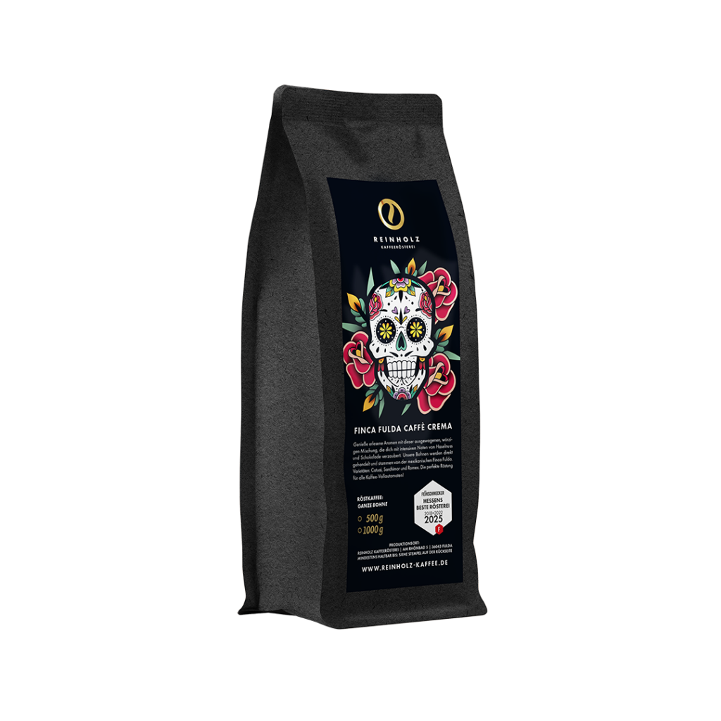 finca fulda caffe crema reinholz kaffeeroesterei bohnen verpackung vollautomat